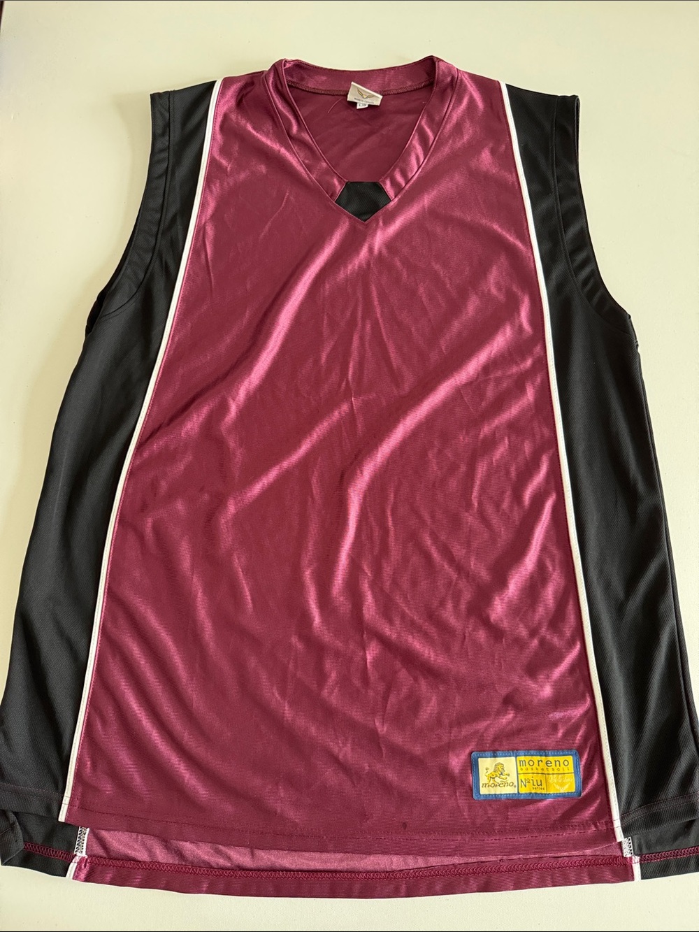 Men's Maroon & Black Sleeveless Basketball Jersey